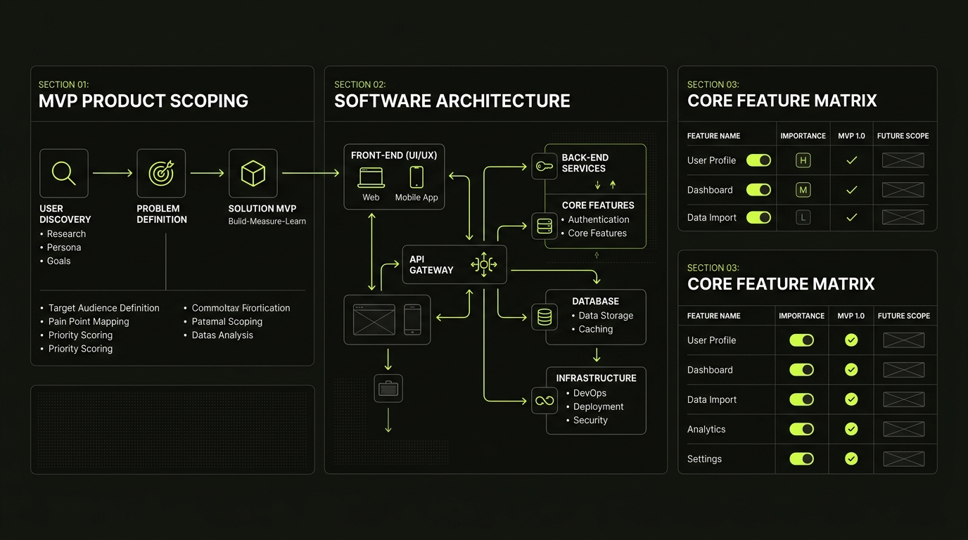How to Build a SaaS MVP Editorial Visual Graphic