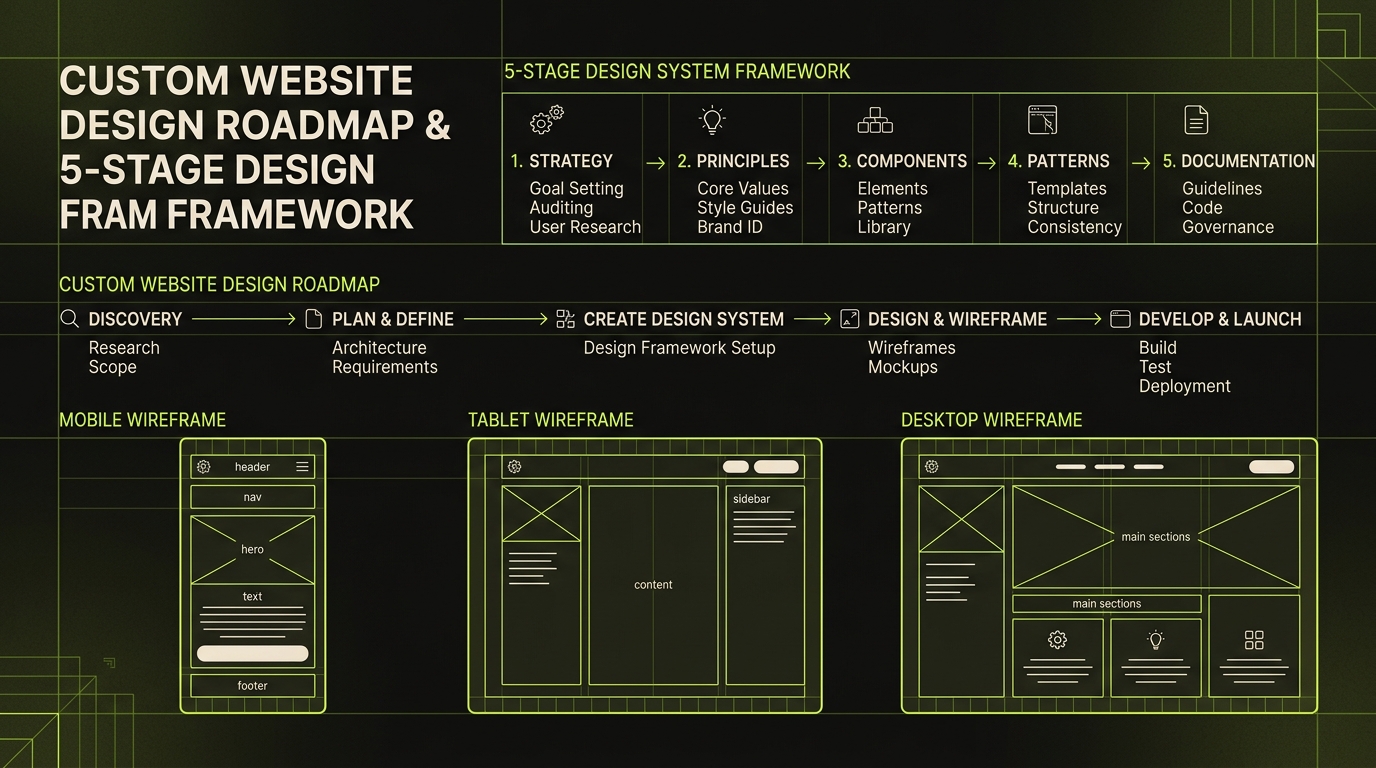 Custom Website Design Roadmap Visual Graphic