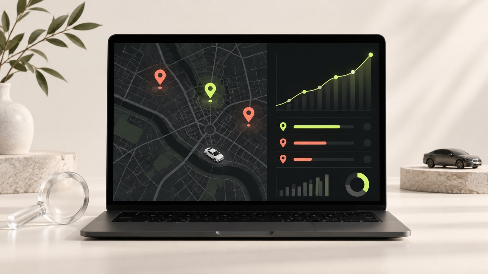 Stratégie SEO et GEO pour agence de location de voitures par Battlens - Google Maps Rank 1